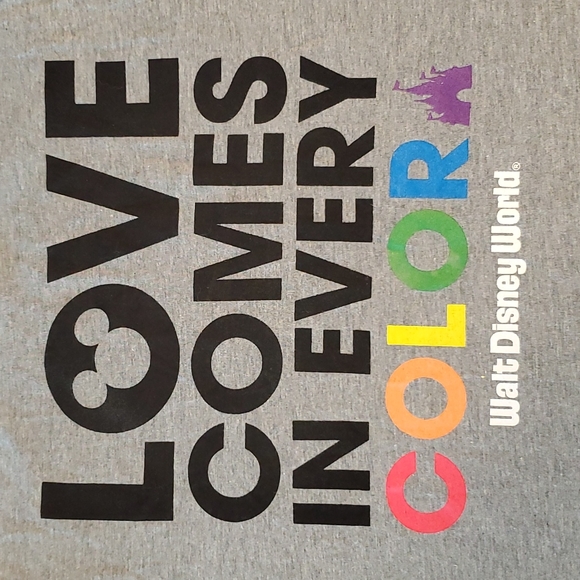 DISNEY PARKS 2019 racerback Rainbow zipper back Walt Disney World 2XL workout - Picture 3 of 6